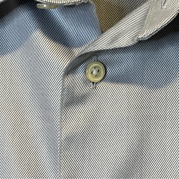 Pronto-Uomo Men’s Button Down Long Sleeve, Gray Shirt. 17 1/2 (34/35) - Picture 2 of 8